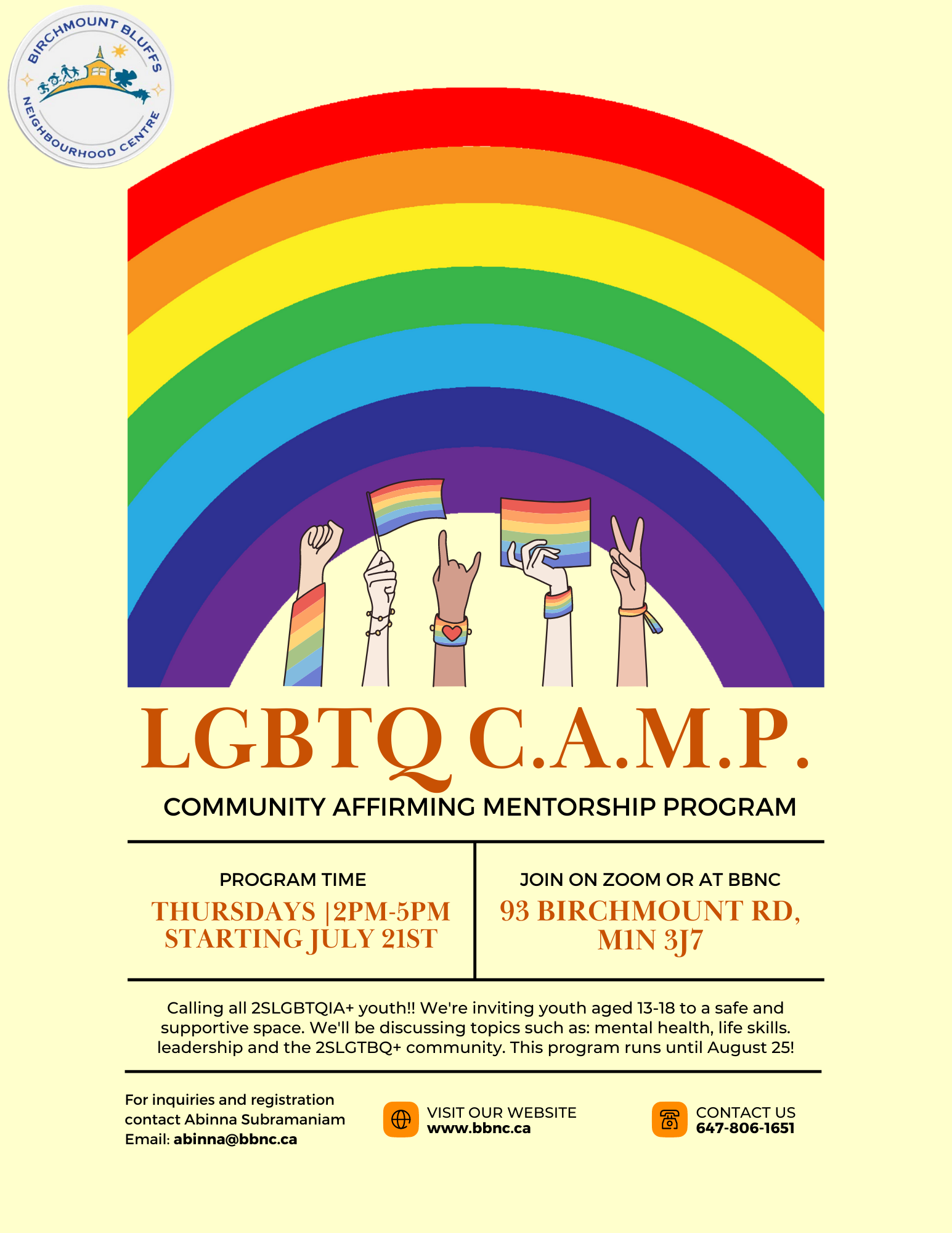 LGBTQ CAMP FLYER